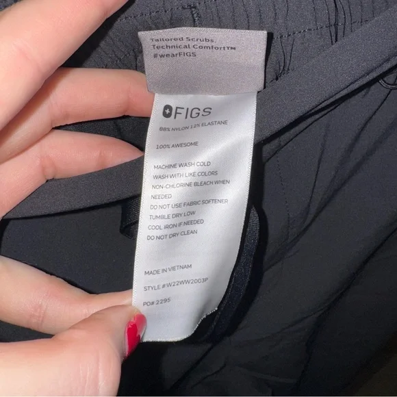 Figs Pro Black Skinny Scrub Trousers Women’s Size Small Petite - Picture 4 of 6